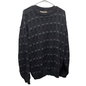 Vintage Munsingwear Men's Geometric Crewneck Sweater Gray XXL‎
